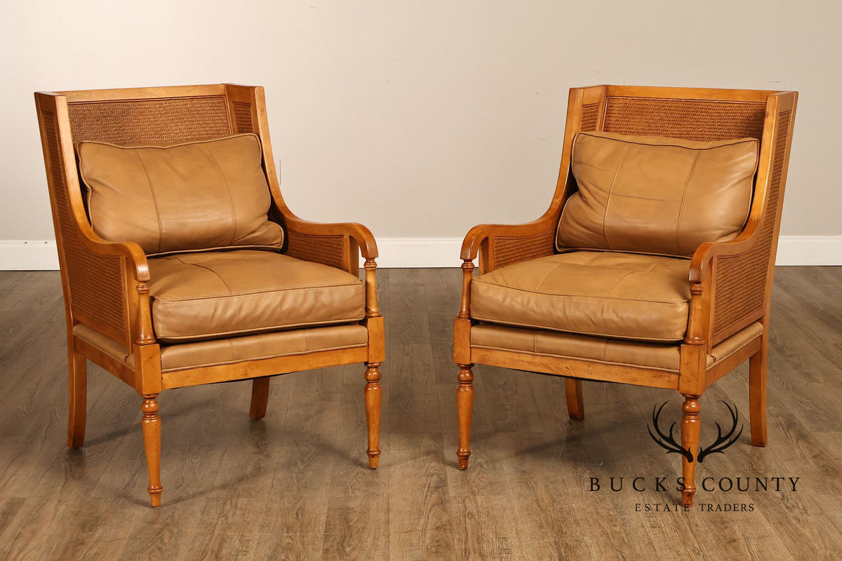 Tommy Bahama Pair of Caned Armchairs
