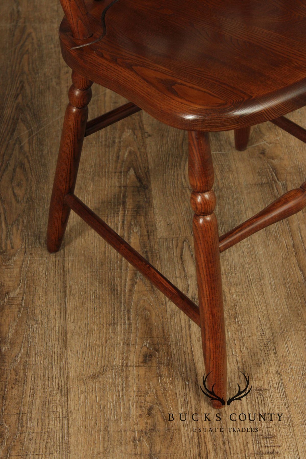 S. Bent Bros. Pair of Oak Windsor Side Chairs