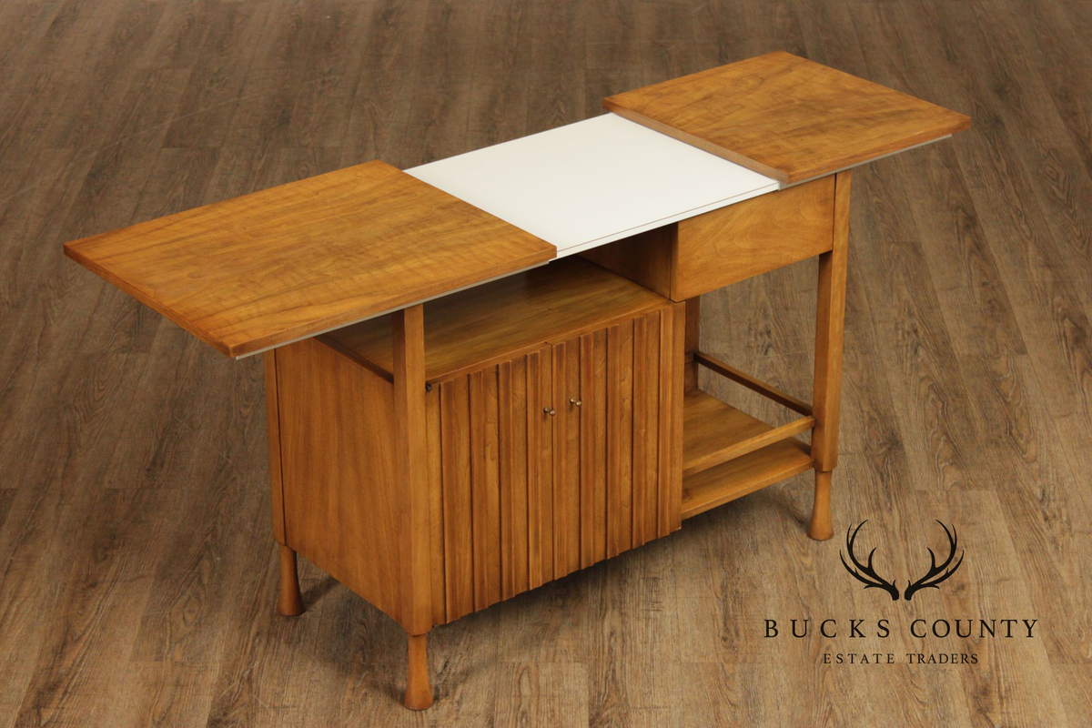 John Widdicomb Mid Century Modern Walnut Bar Cabinet