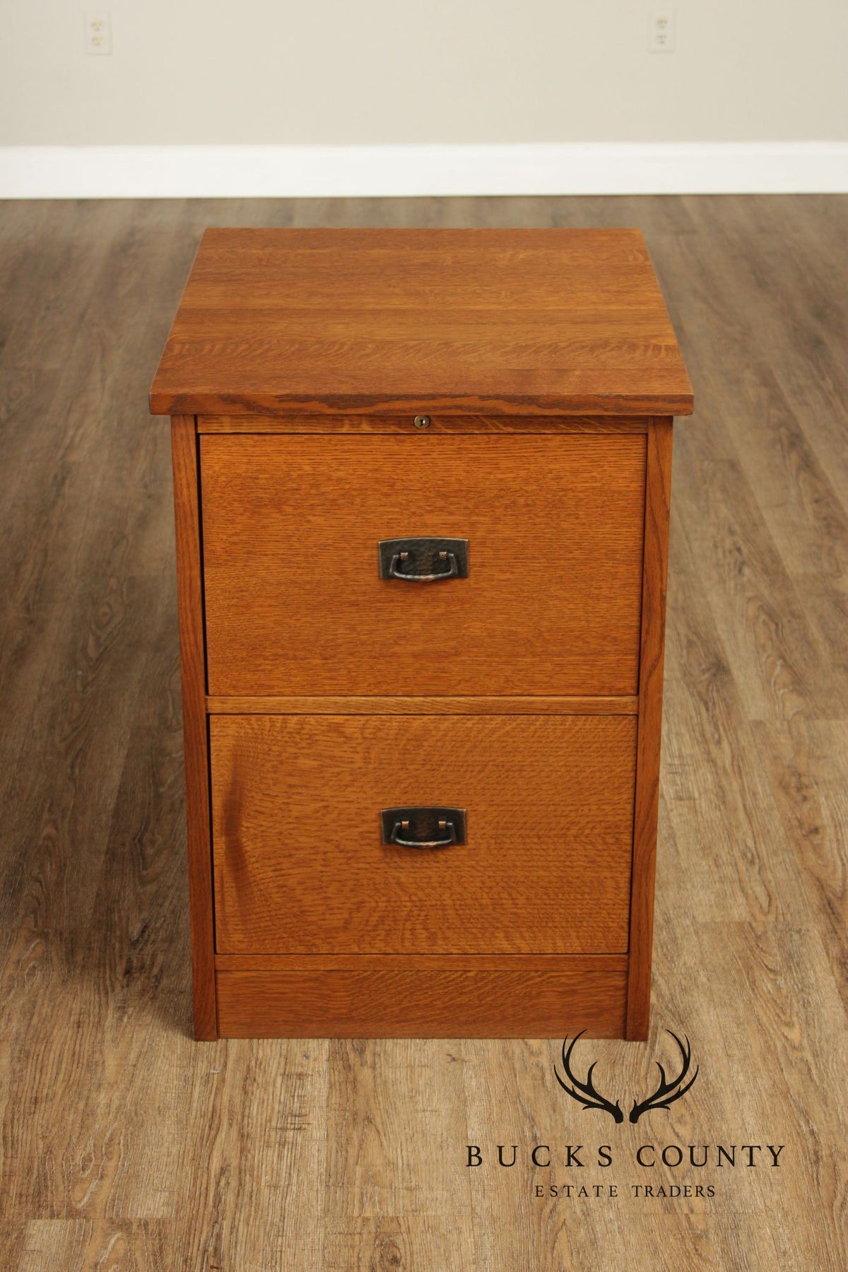 Stickley Mission Collection Oak Two Drawer File Cabinet