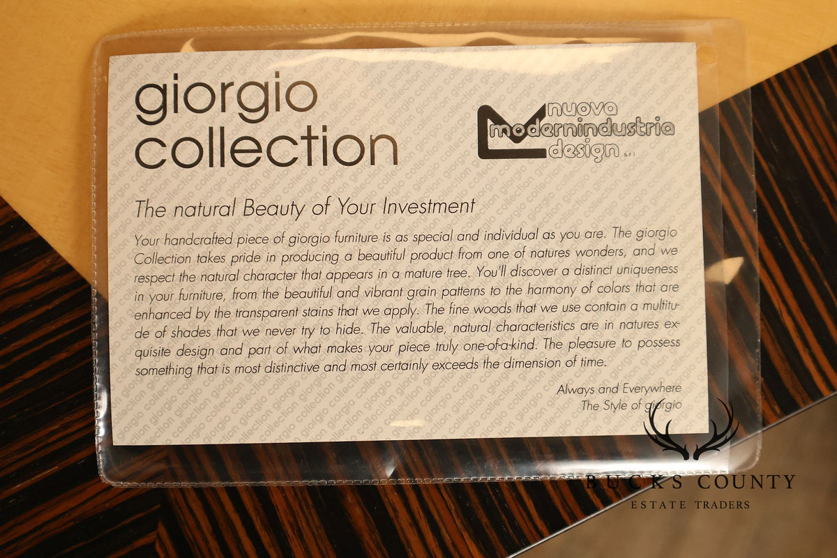 Giorgio Collection Natural Wood Pedestal Dinning Table and 8 Chairs