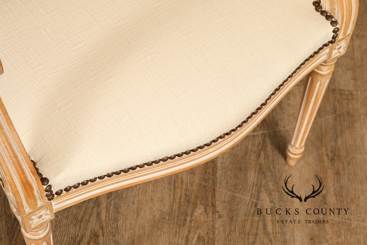 French Louis XVI Style Cane Back Armchair