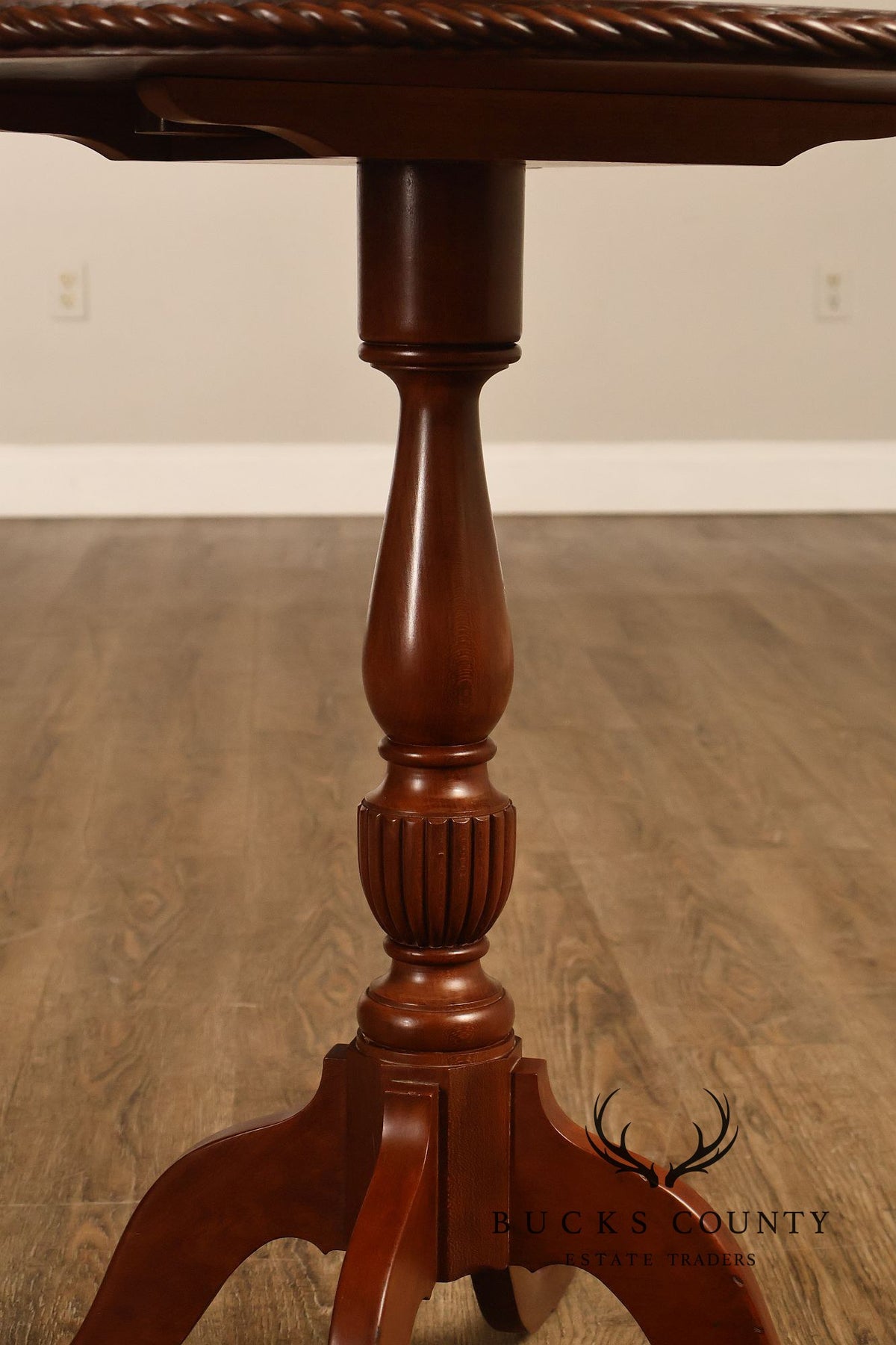 The Hillcrafters Guild Solid Cherry Tilt Top Tea Table