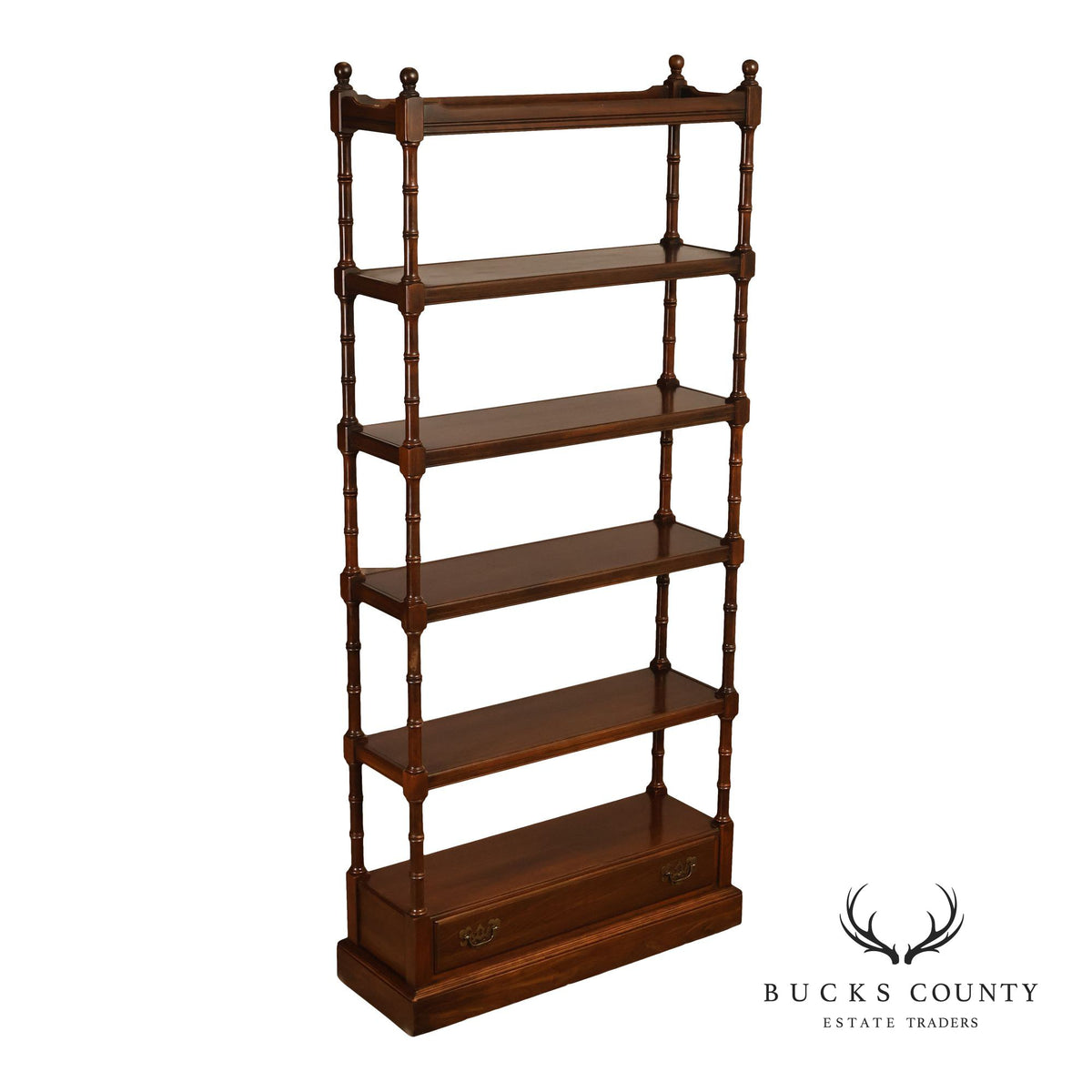 Ethan Allen 'Georgian Court' Faux Bamboo Etagere