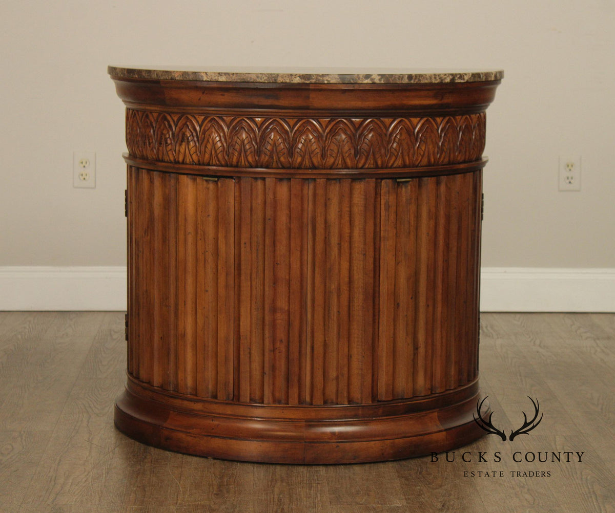Century Furniture 'Venice Collection' Pair of Marble Top Consoles