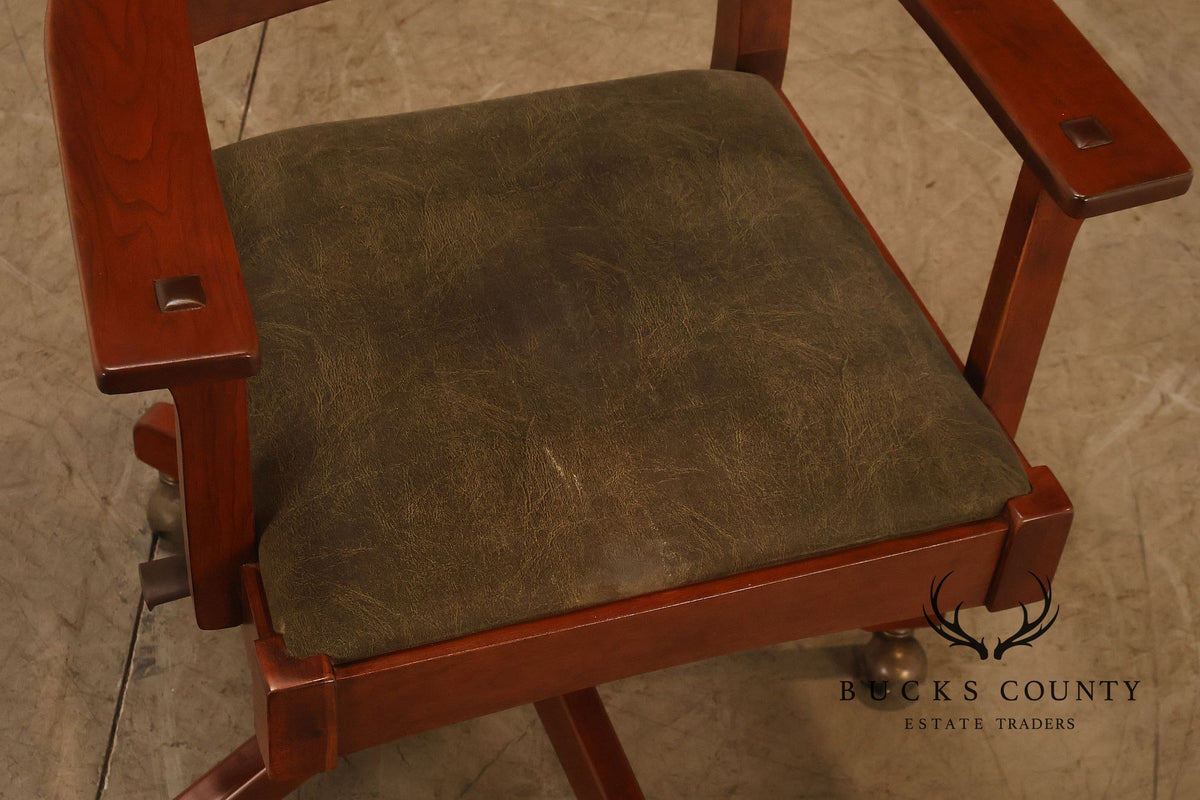 Stickley Mission Collection Cherry Swivel Office Chair