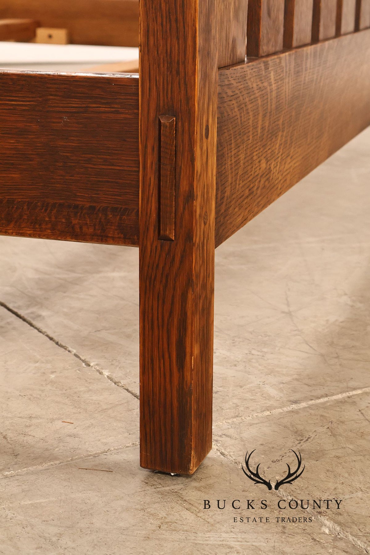 Stickley Mission Collection King Size Oak Slat Bed