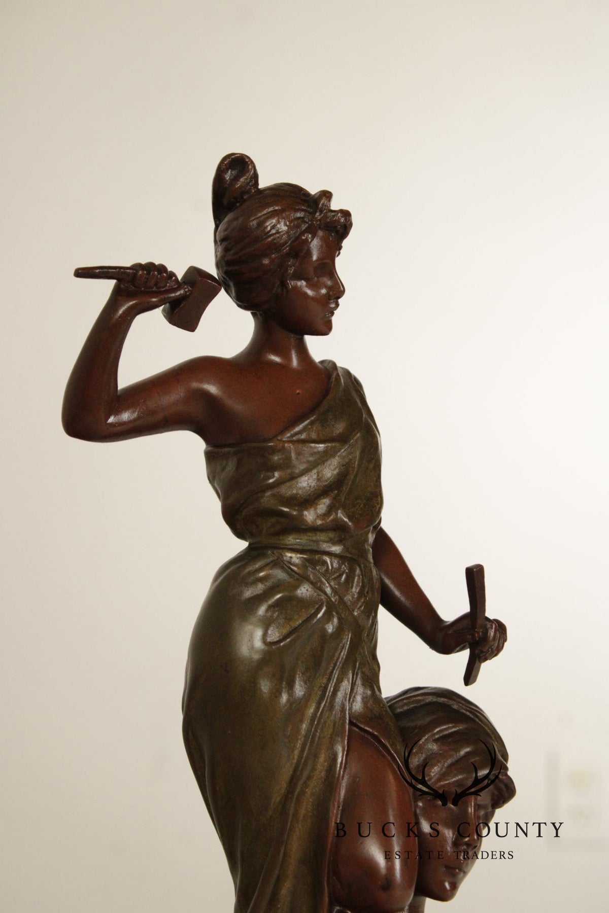 Emmanuel Villanis Bronze Statue, 'The Sculptor'