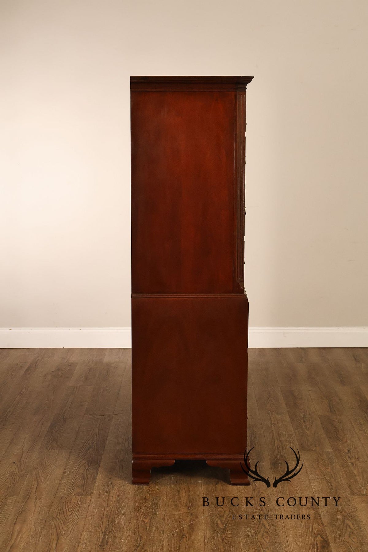 Baker Chippendale Style Mahogany Chest On Chest Highboy
