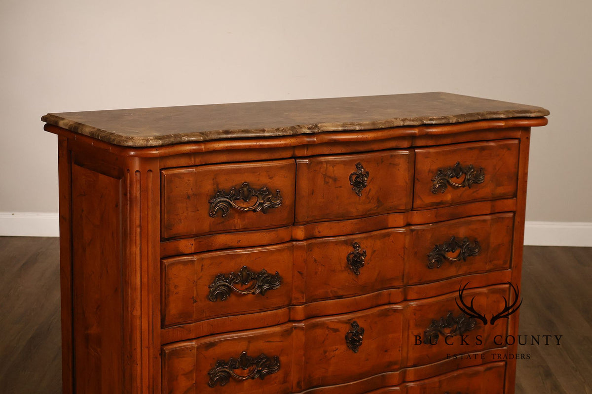 Century Furniture  French Provincial Style Marble Top Chest
