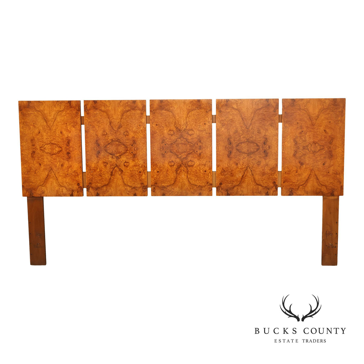 Lane Furniture Alpha Collection Mid Century Modern Burl Wood King Size Headboard