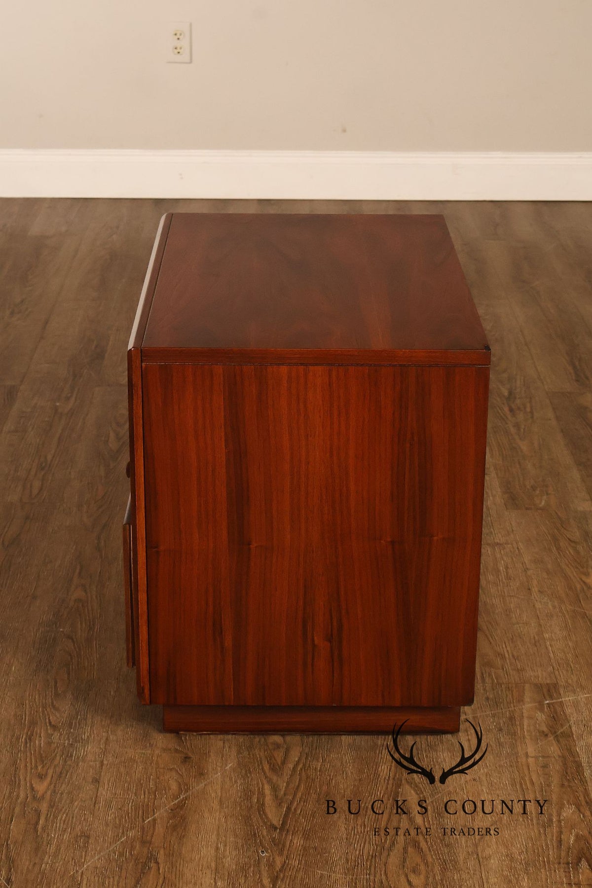 Mid Century Modern Two-Drawer Nightstand