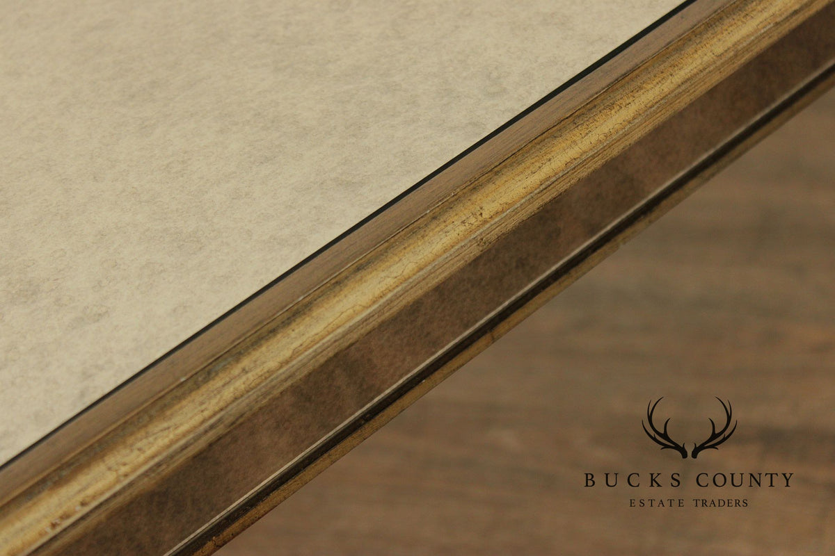 Ethan Allen Hollywood Regency Mirrored Coffee Table