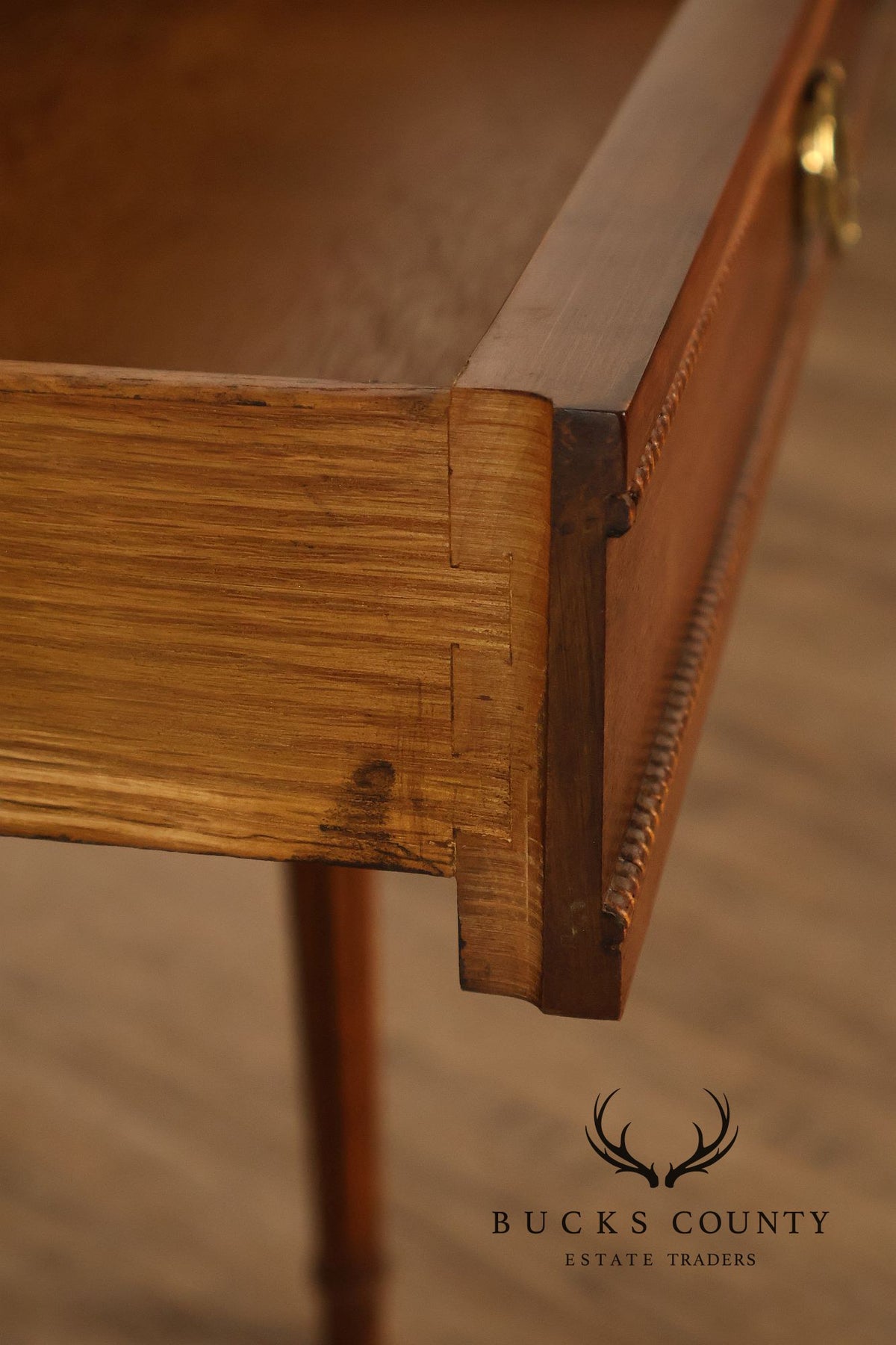 Title: Baker Furniture Louis XVI Style Mahogany Brass Gallery Side Table