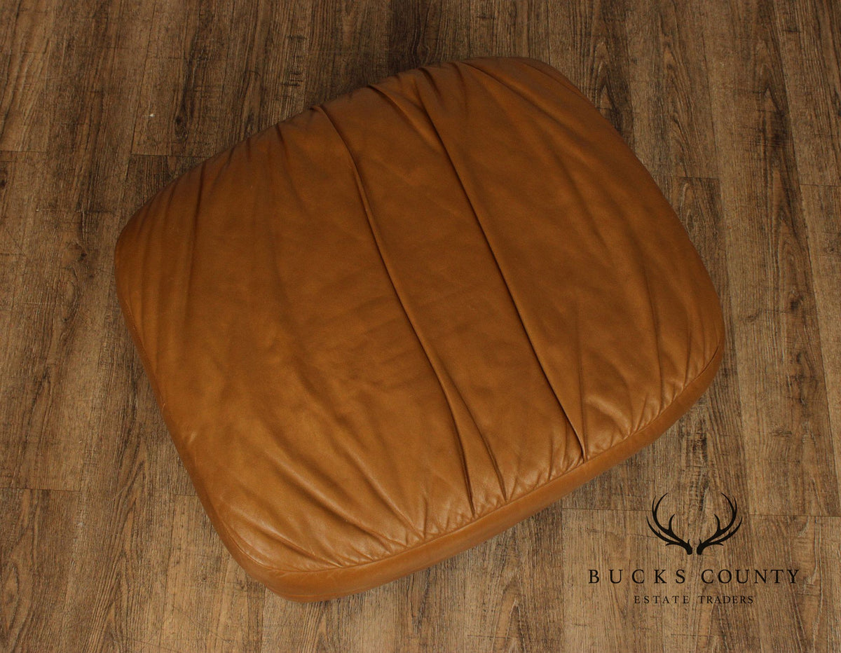 Classic Leather Brown Leather Ottoman