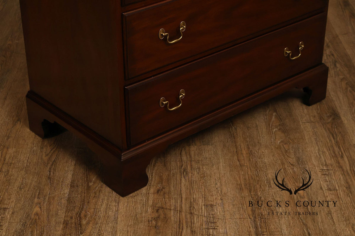 Henkel Harris Chippendale Style Vintage Mahogany Tall Chest