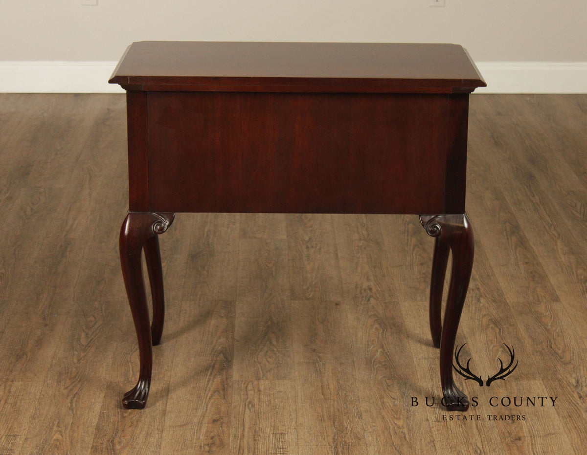 Councill Craftsmen Georgian Style Mahogany Shell Carved Lowboy