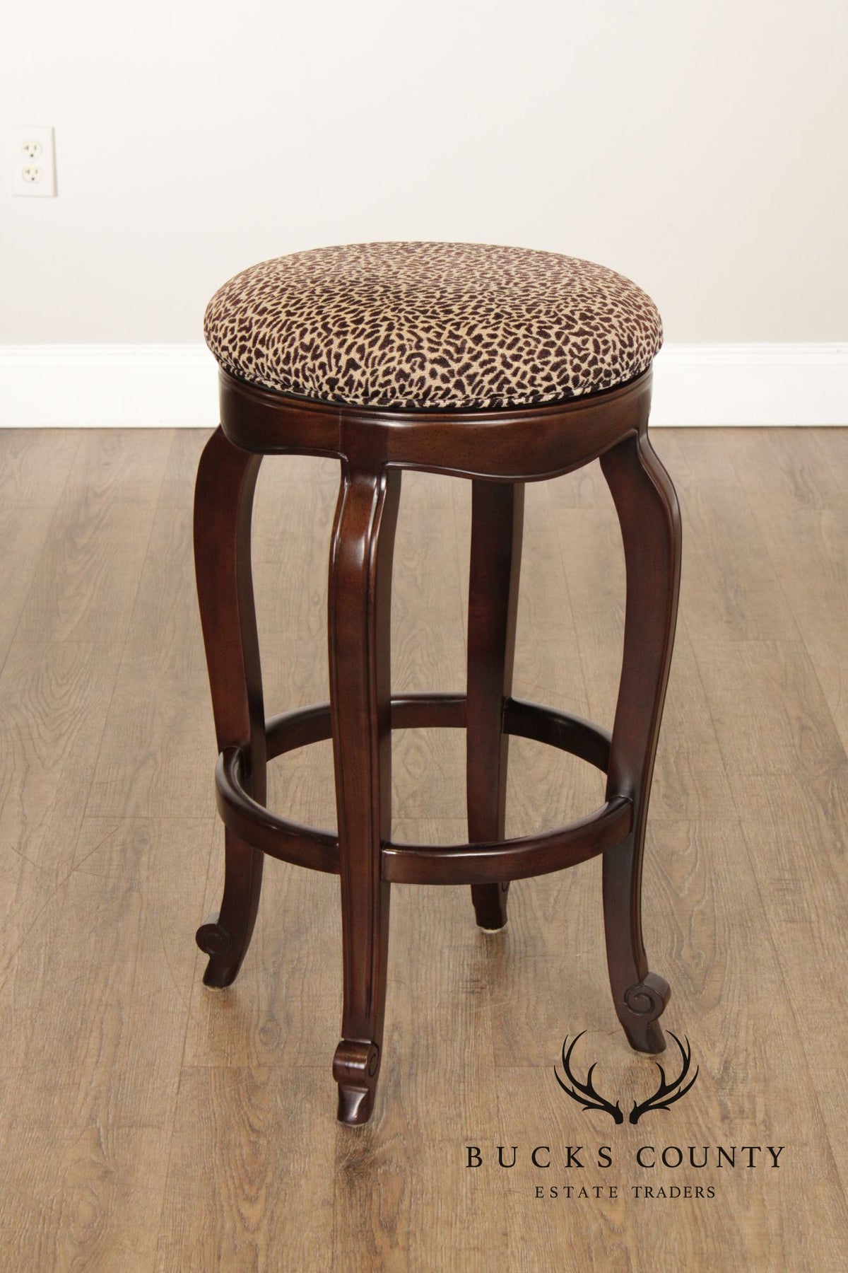 Hancock & Moore Pair of Swivel Bar Stools