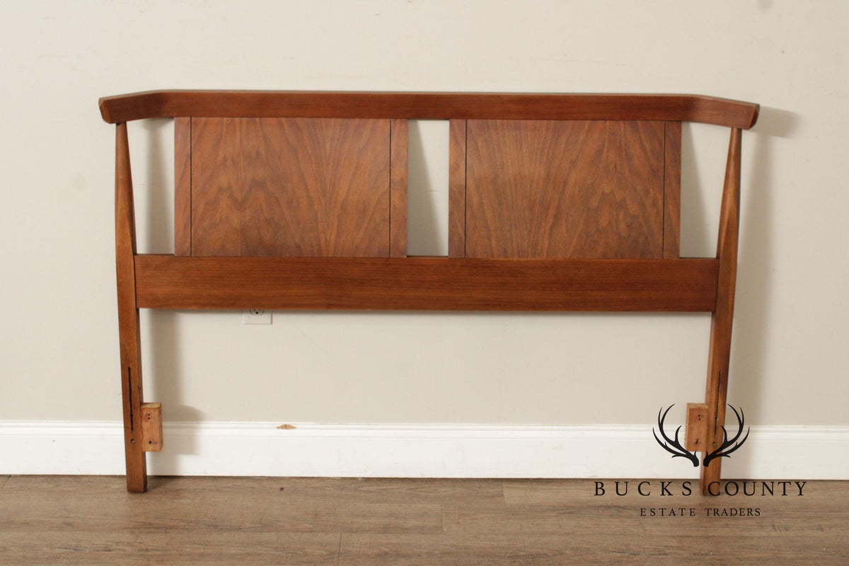 Mid Century Modern Walnut Full Size Headboard