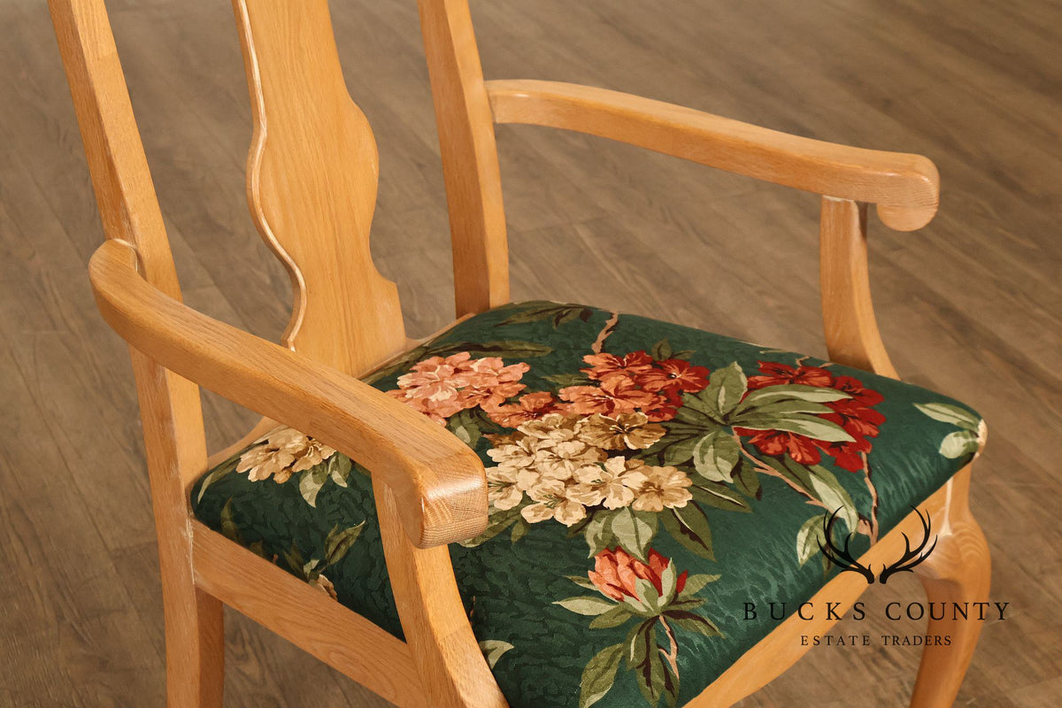 Vintage Hespeler Furniture Dining Table With Two Leaves And Six Dining Chairs