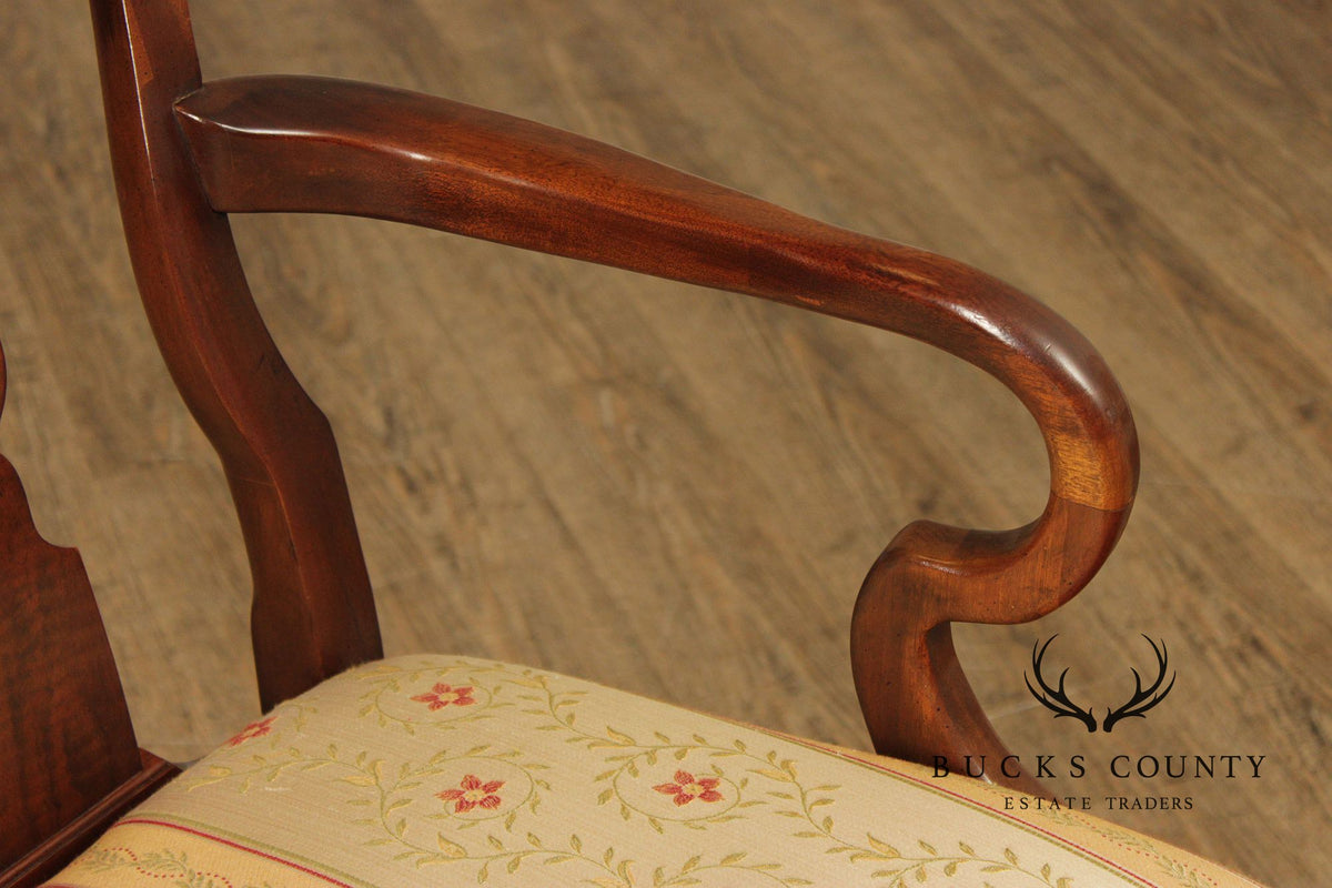 Drexel Heritage Set Of Eight Queen Anne Style Dining Chairs