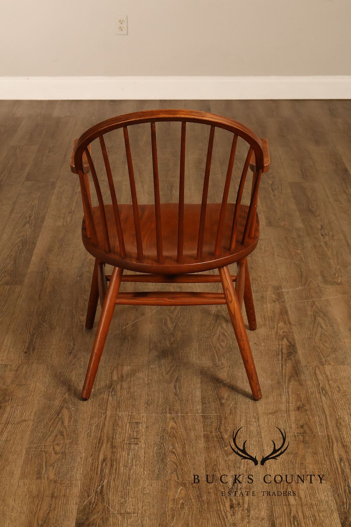 Claude Bunyard Design Set Of Four Windsor Style Oak Armchairs