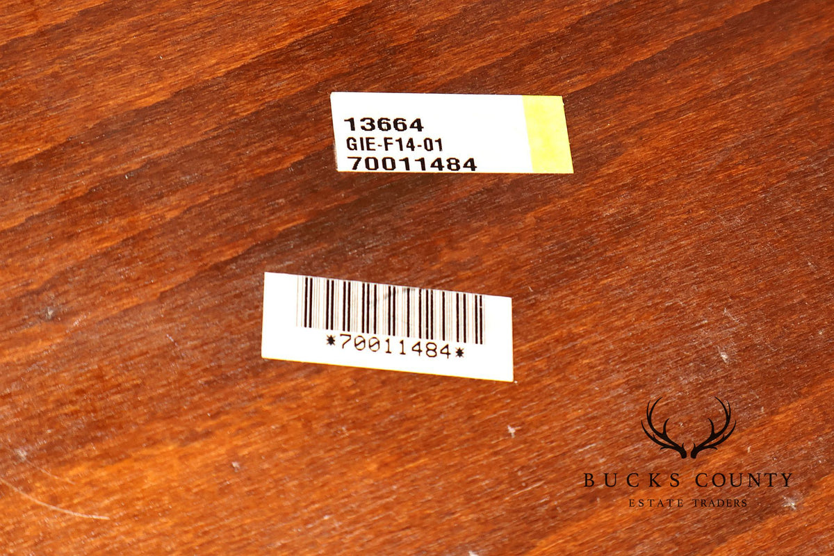 Francesco Molon Italian Neoclassical Style 60" Round Inlaid Burl Wood Dining Table