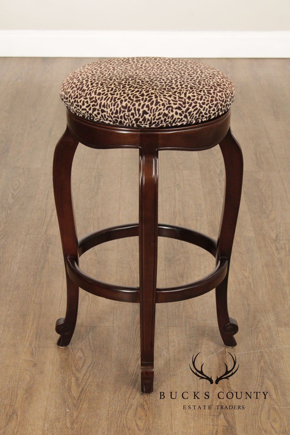 Hancock & Moore Pair of Swivel Bar Stools