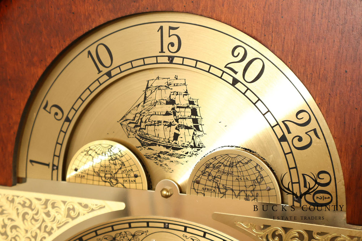 Howard Millar 3 Weight Pedalium Nautical Themed Grandfather Clock