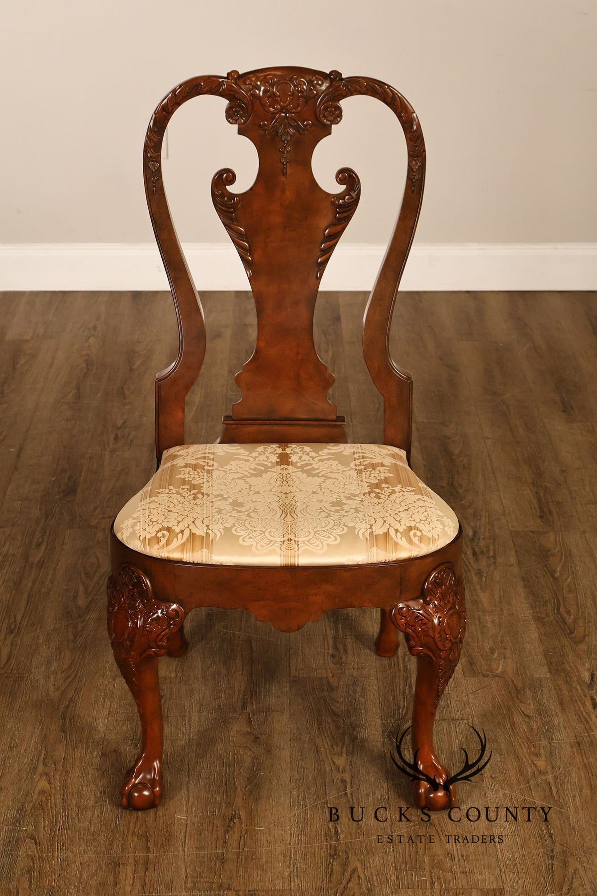 Baker Furniture 'Stately Homes' Set of Ten Walnut Dining Chairs