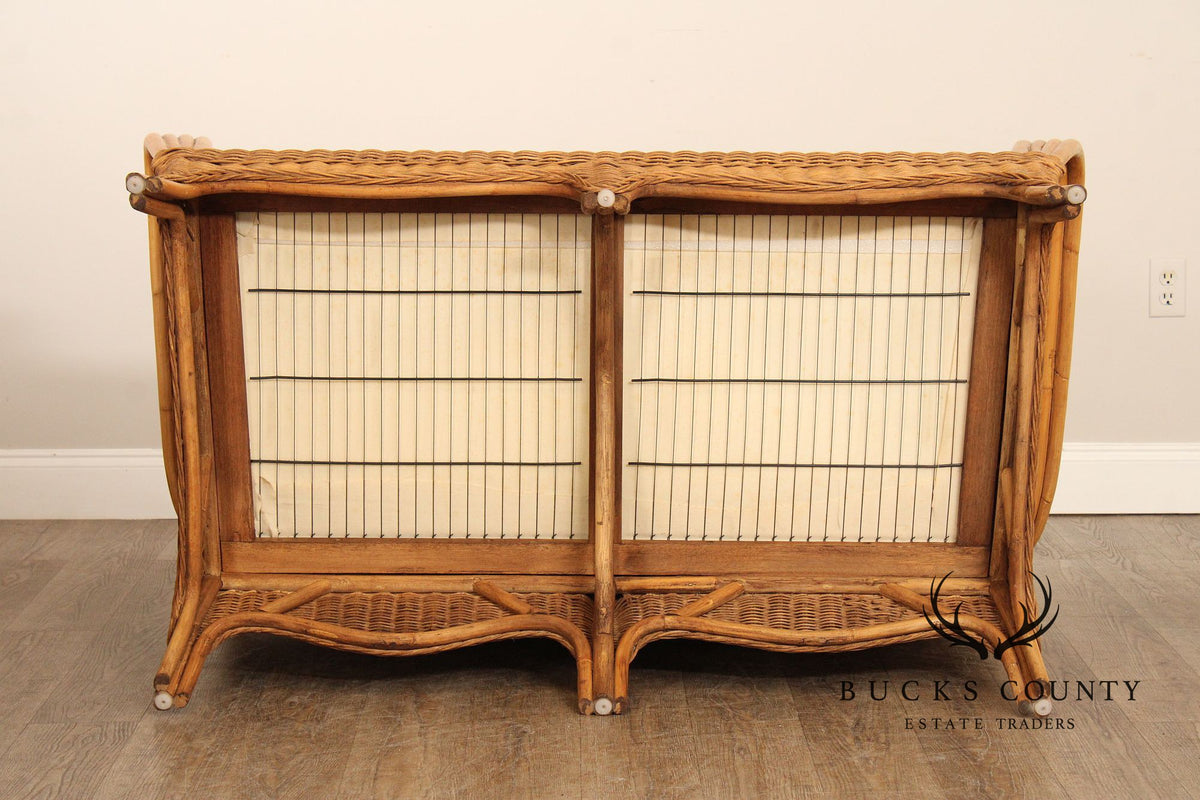 Braxton Culler Rattan and Wicker Loveseat