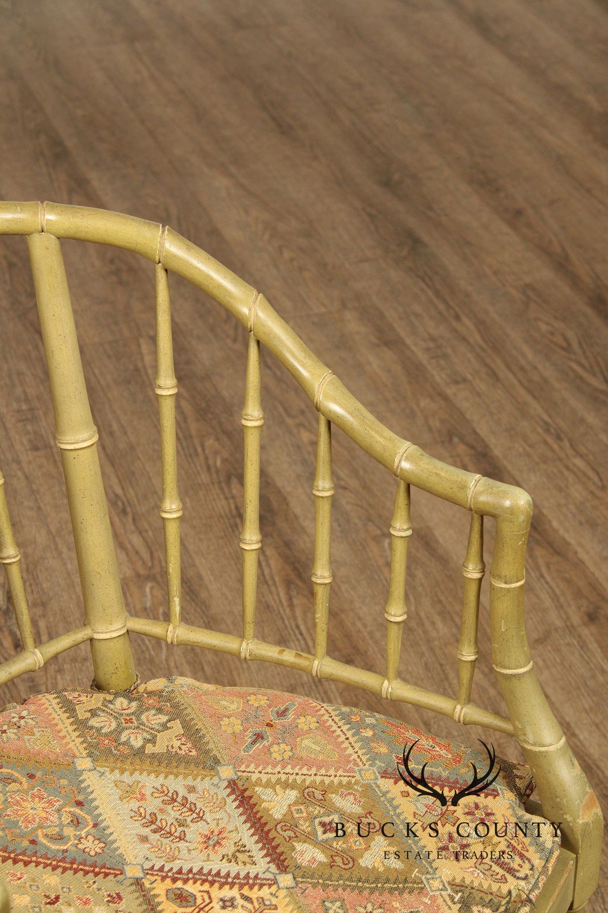 Baker Furniture Vintage Faux Bamboo Armchair