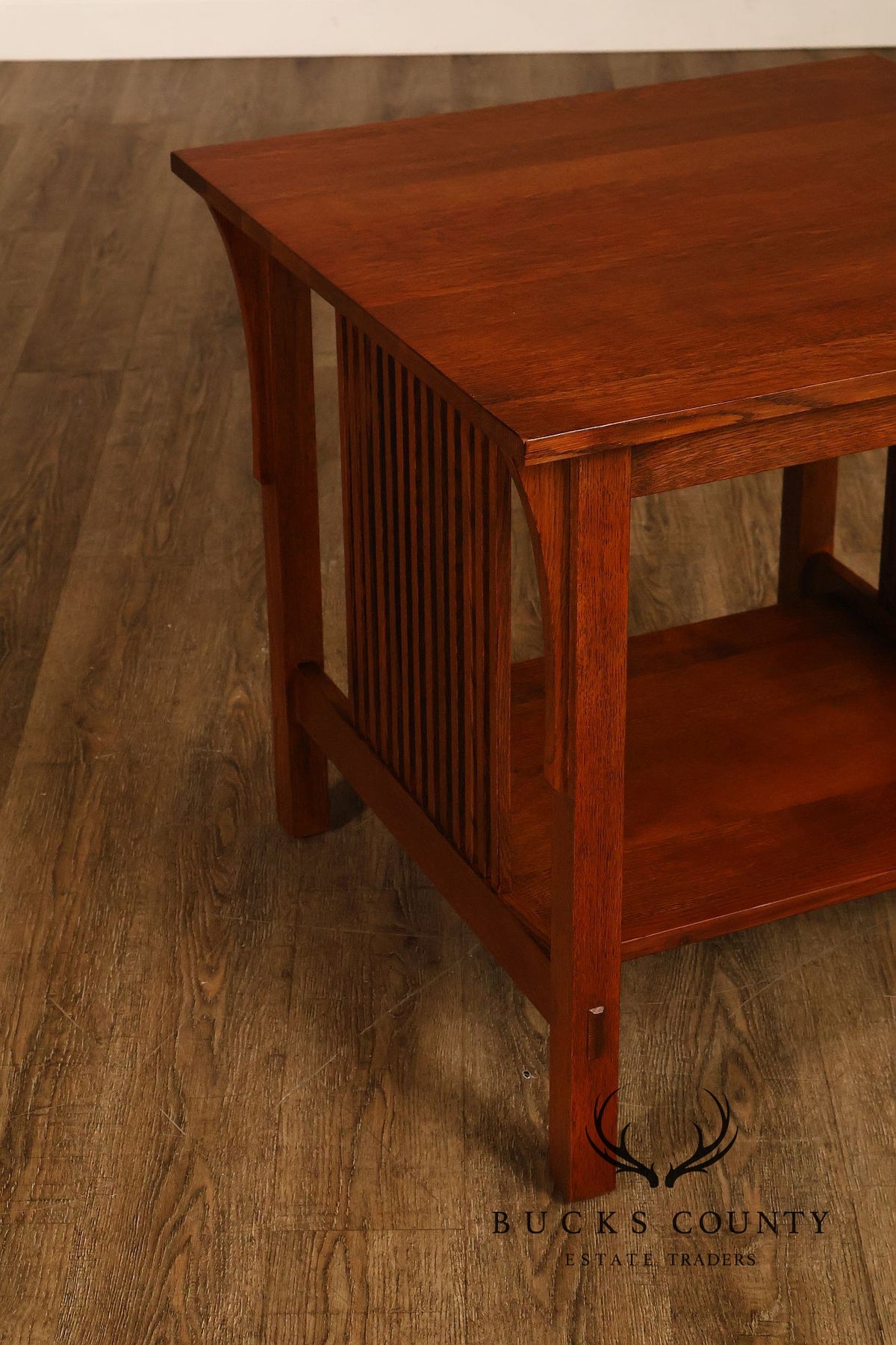 Stickley Mission Collection Oak Spindle Lamp Table