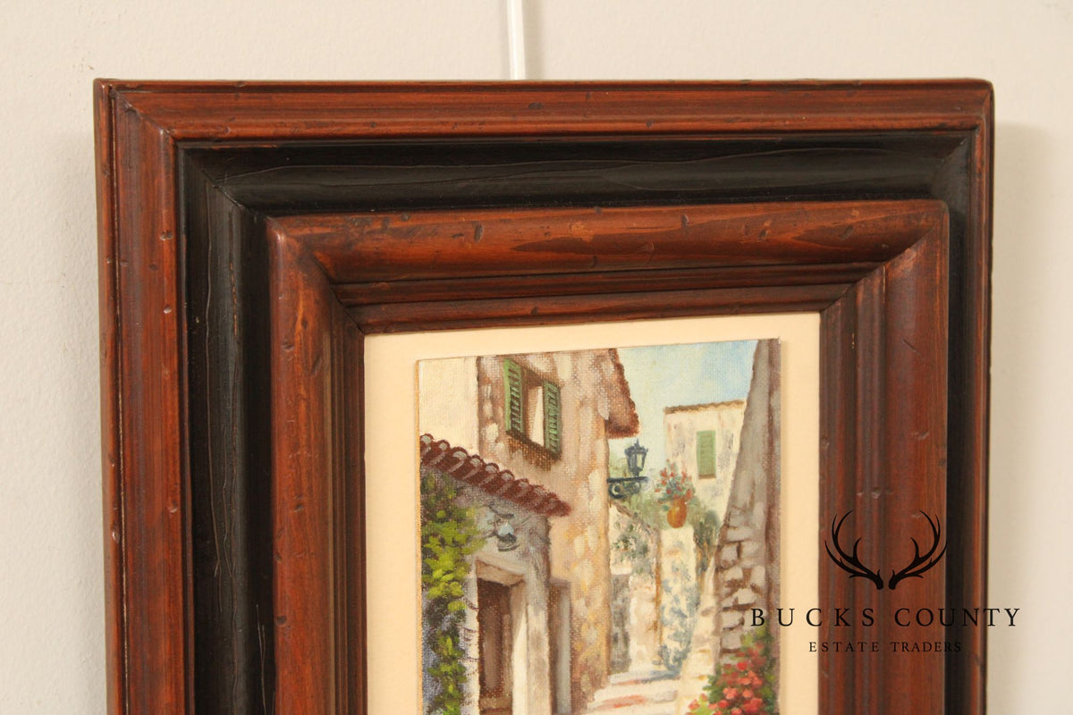 Marina Amodio Pair of Italian Street Scene Oil Paintings