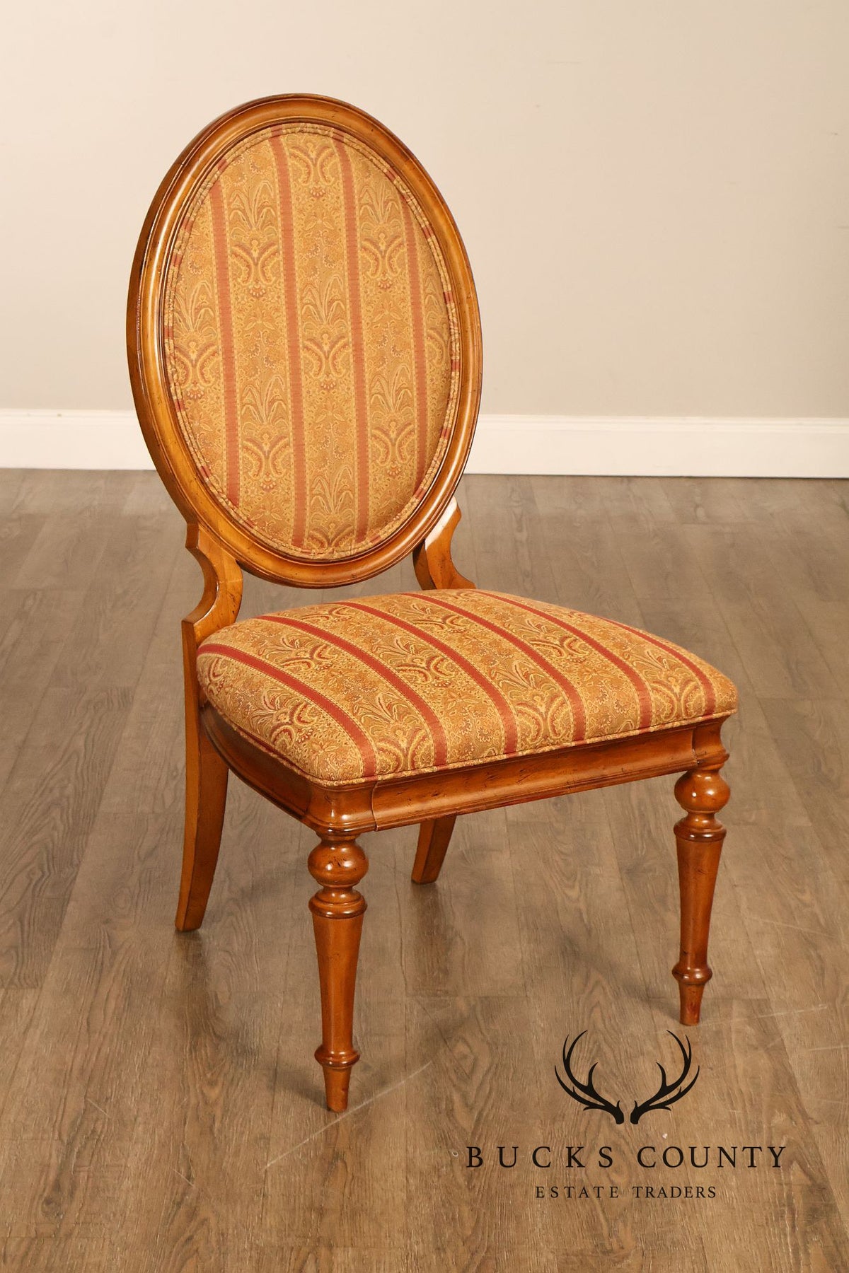 Thomasville Set Of Five Louis XVI Style Oval Back Dining Chairs