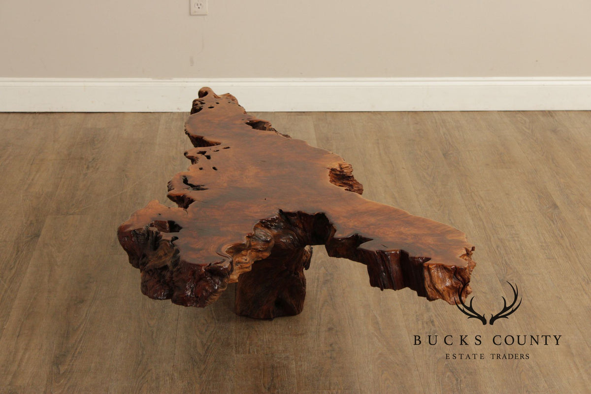 MID CENTURY MODERN LIVE EDGE DRIFTWOOD COFFEE TABLE