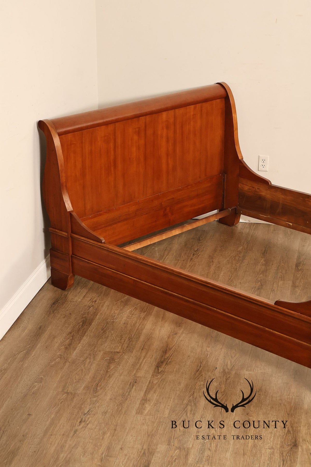 Louis Phillippe Style Cherry Queen Sleigh Bed