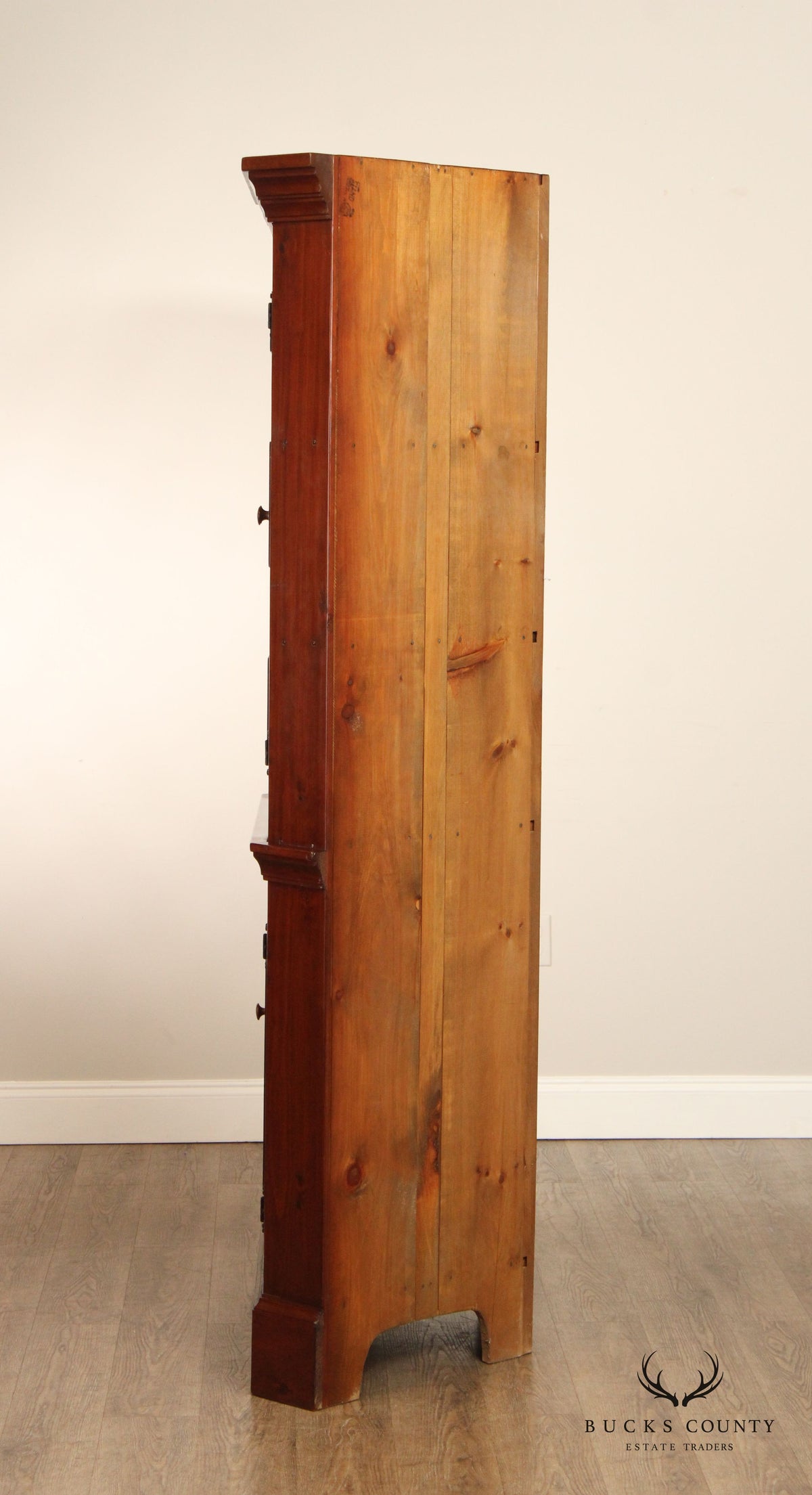 Custom Quality Early American Style Pine Corner Cabinet