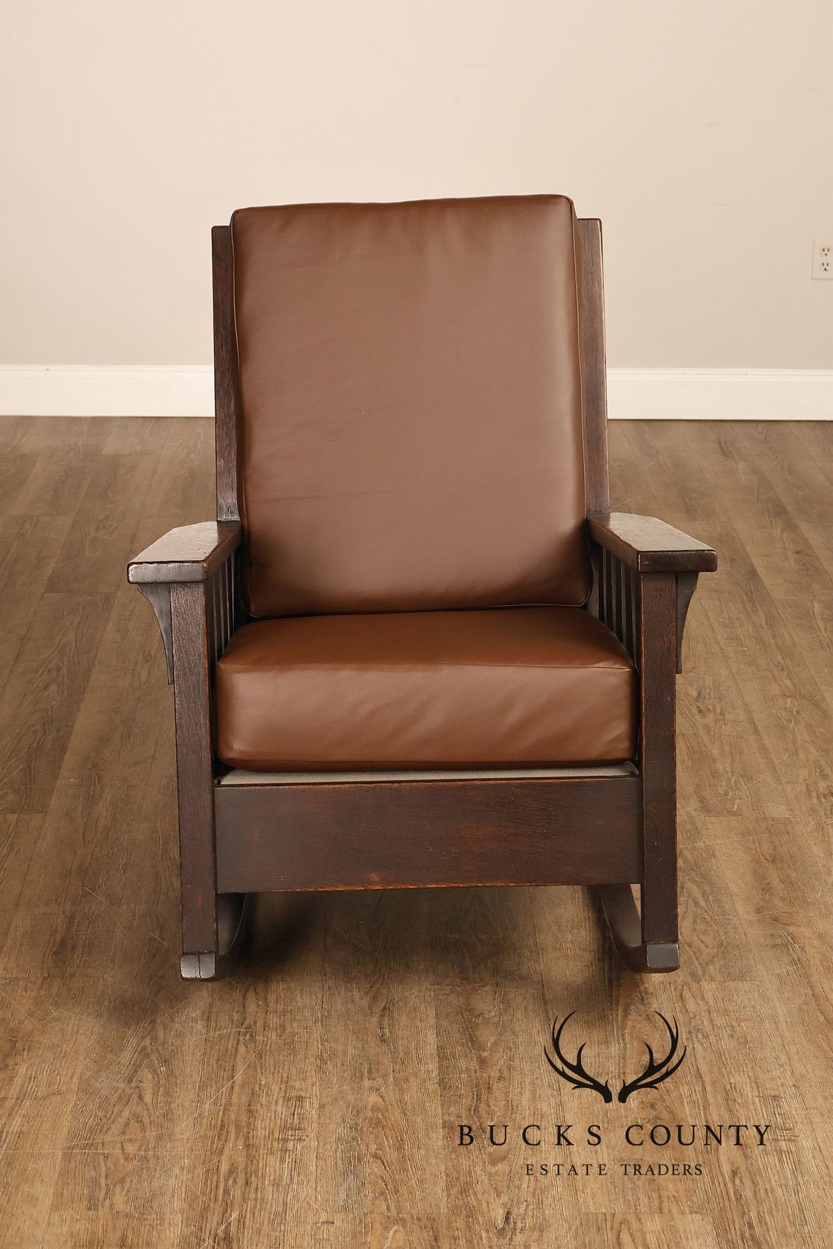 Gustav Stickley Antique Mission Oak Slatted Rocker Model No. 323