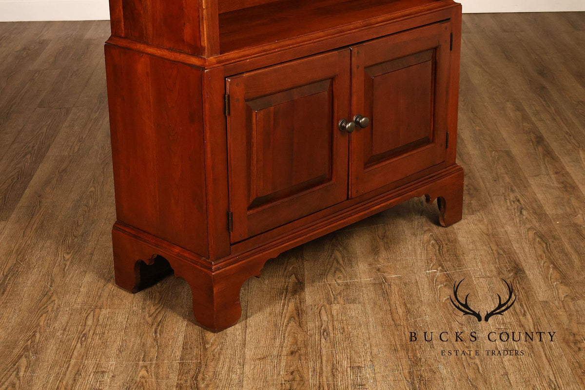 Bob Timberlake For Lexington Cherry Traditional Open Bookcase With Cabinet