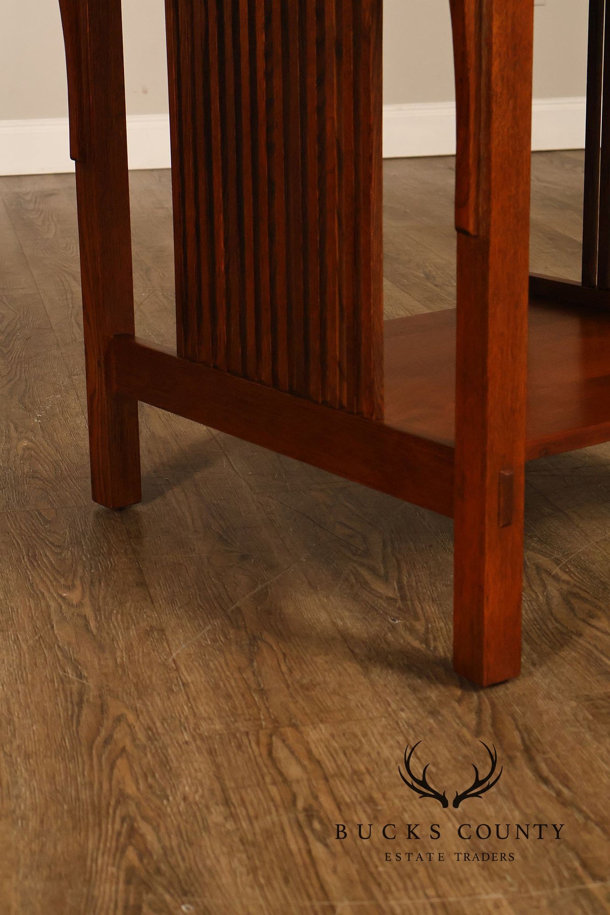 Stickley Mission Collection Oak Spindle Lamp Table