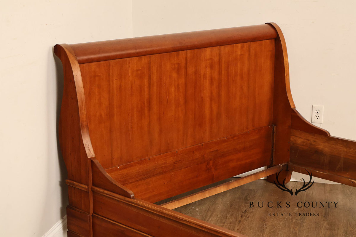 Louis Phillippe Style Cherry Queen Sleigh Bed