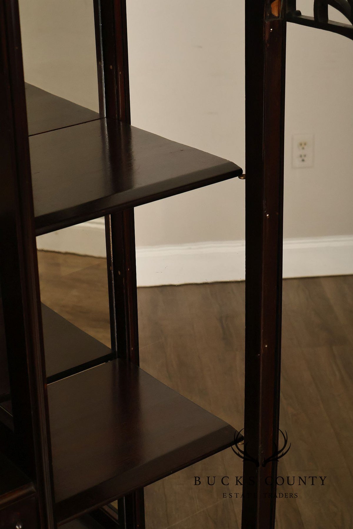 Antique Edwardian Mahogany Double Door Display Cabinet