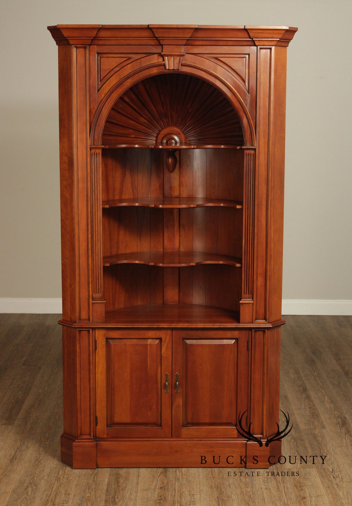 Harden  Chippendale Style Cherry Corner Bookcase