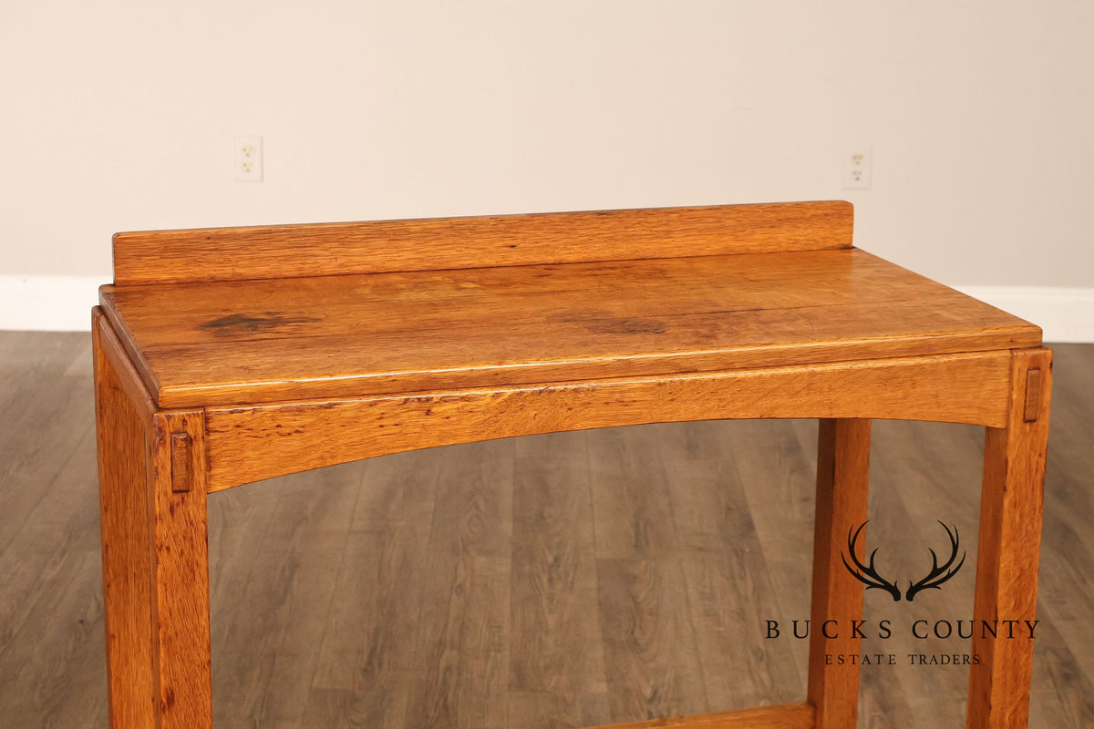 Antique Limbert Arts And Crafts Quarter Sawn Oak Server or Console Table