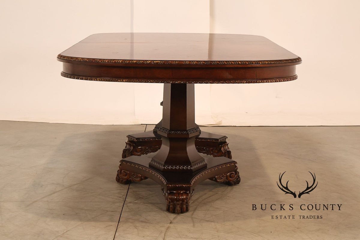 Century Furniture Expandable Cherry Pedestal Dining Table