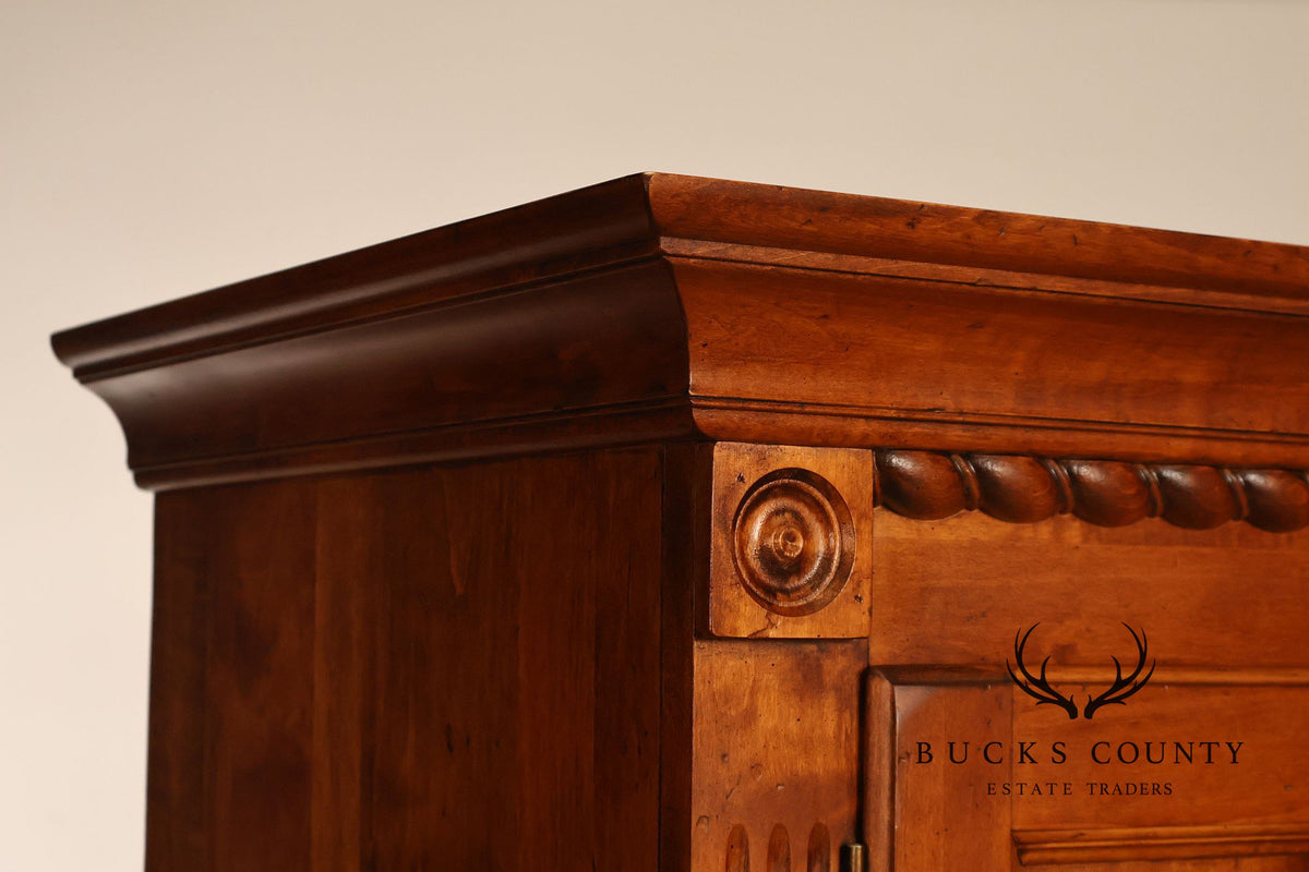 Ethan Allen Country Crossings Maple And Birch Two-Door Armoire Cabinet