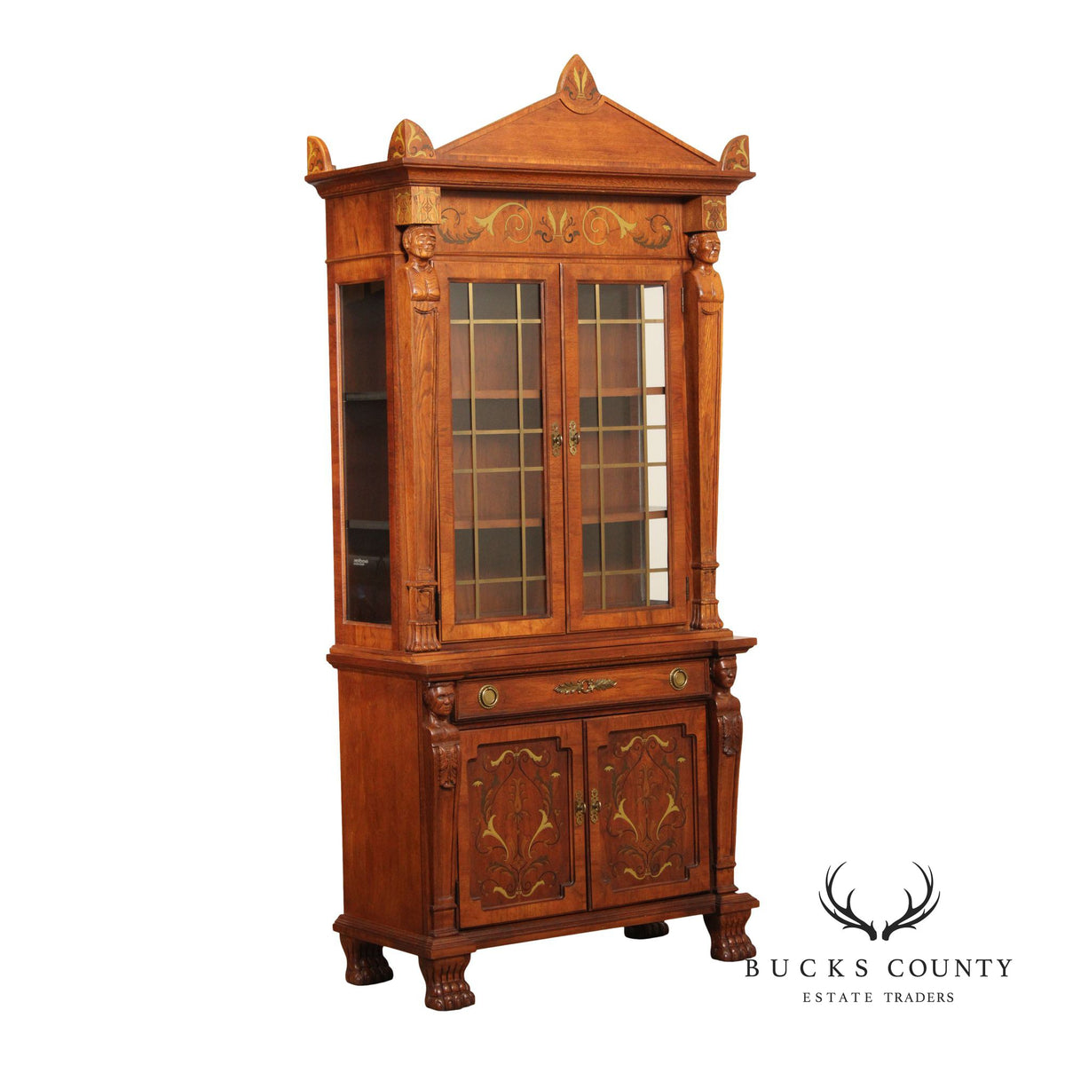 Pulaski Empire Style Bookcase or China Display Cabinet