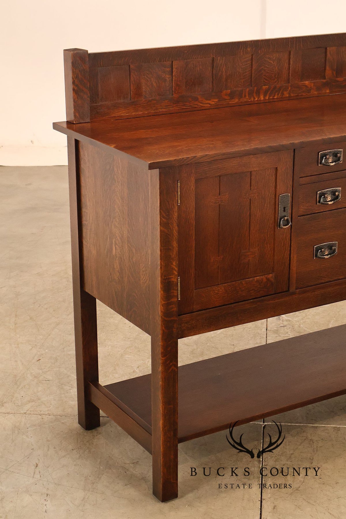 Stickley Mission Collection Oak Sideboard Server With Gallery Back