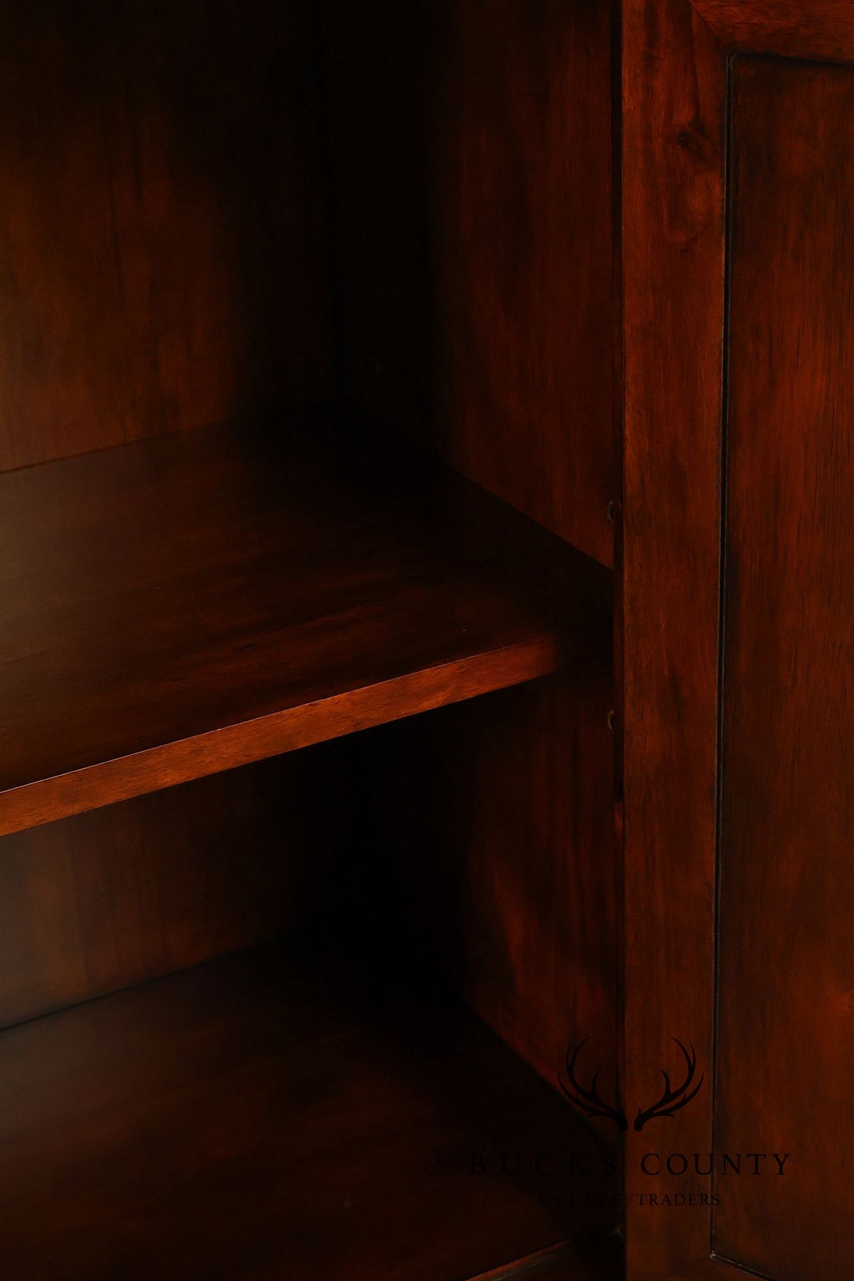 Theodore Alexander Replica Concave Mahogany And Burl Mahogany Sideboard Cabinet
